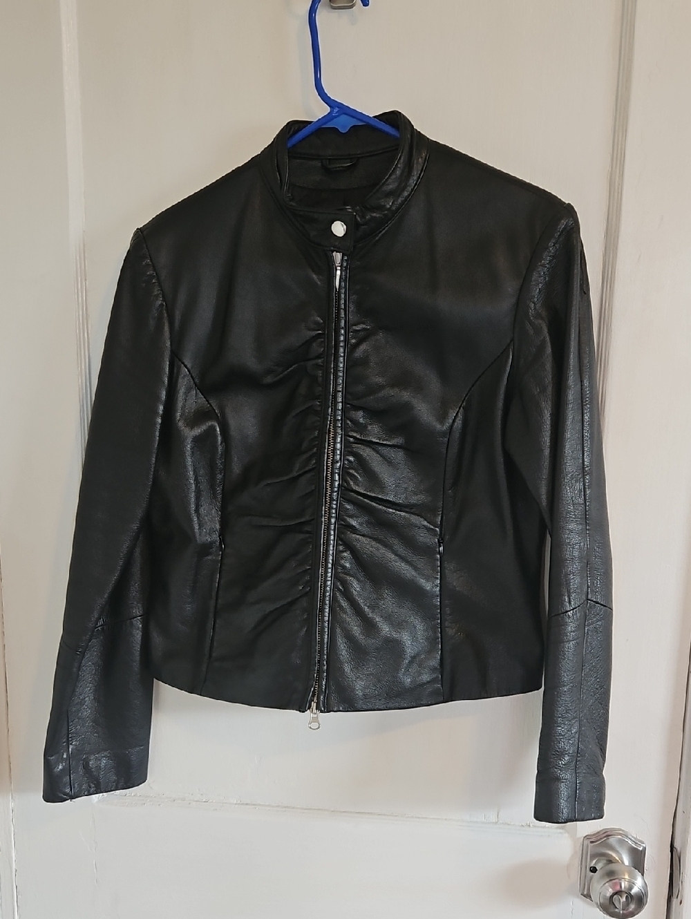 Wilsons Leather Black Leather Zip-Up Jacket